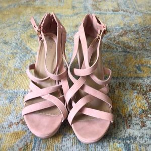 Too moda pink wedges